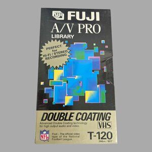 NEW Sealed Fuji A/V Pro Library T-120 Blank VHS 6 Hrs Double Coating Video Tape